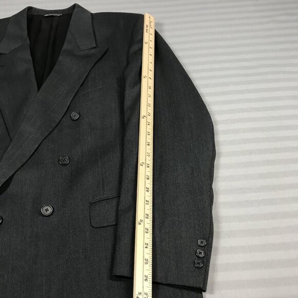 Vintage Christian Dior Monsieur Blazer Mens 48R Wool Double Breasted USA 80s - Picture 10 of 13